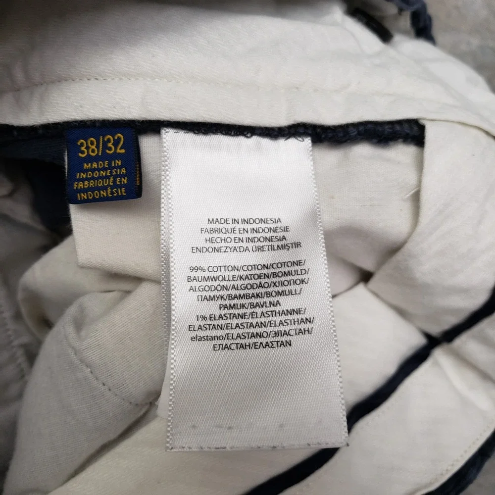 Polo Ralph Lauren Pants Mens 38x32 Blue Corduroy Stretch Classic Fit‎ Pockets